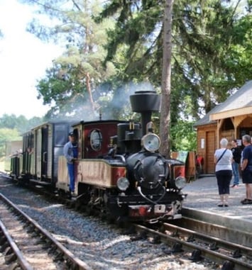 Parcours en train à vapeur avec visite du dépôt (matériels roulants et exposition de modélisme)