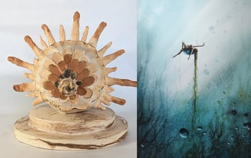 Olinne et Nicolas Pizy, sculptures et aquarelles