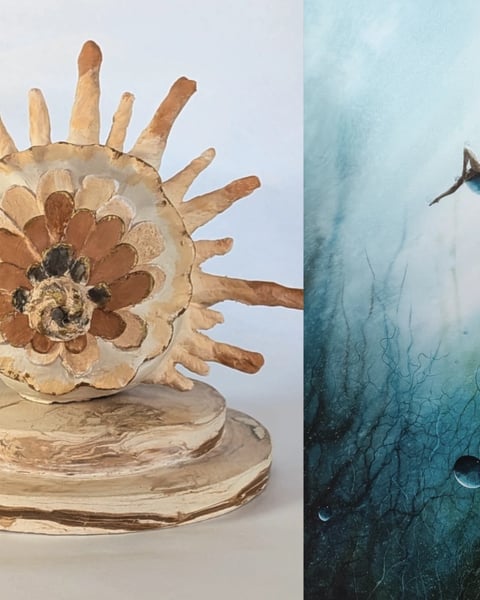 Olinne et Nicolas Pizy, sculptures et aquarelles