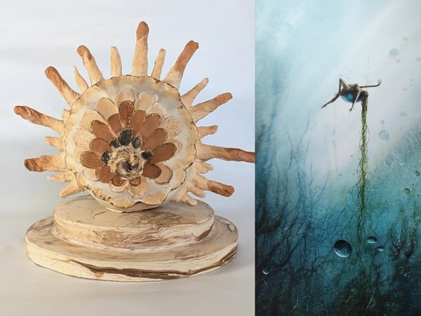 Olinne et Nicolas Pizy, sculptures et aquarelles
