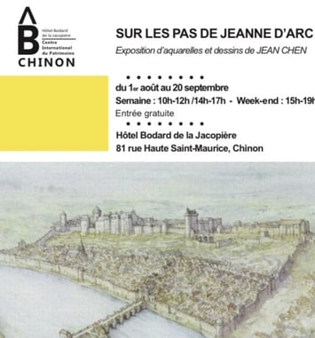 Exposition d'aquarelles Jean Chen à Chinon du 19 au 20 septembre 2026