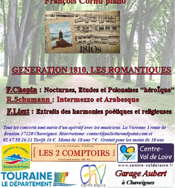 Concert de François Cornu : "Génération 1810, Les Romantiques"