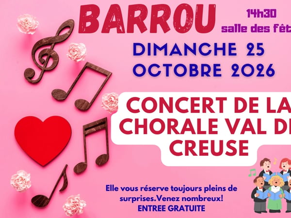 Concert de la chorale Val de Creuse de Barrou