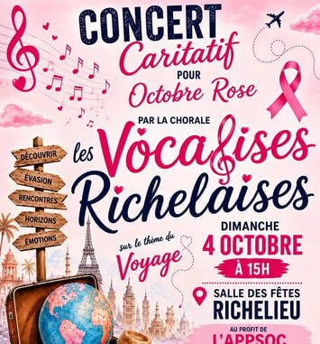 Concert caritatif des Vocalises Richelaises - "Le Voyage"