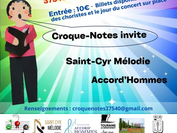 Concert des chorales Croque-Notes, Saint-Cyr Mélodie et Accord'hommes